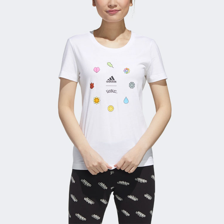 Женская футболка adidas x POKEMON/ (белая) — фото 3