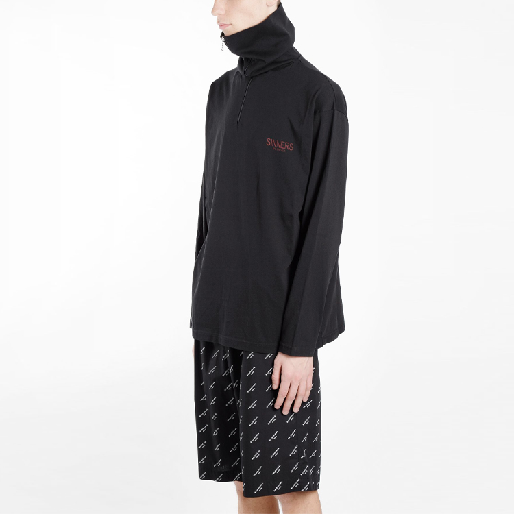 Мужское худи Balenciaga Logo (черное) — фото 3