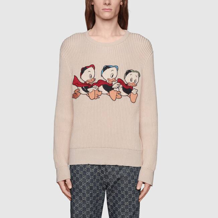 Мужской свитер Gucci x Disney/ (бежевый) — фото 3