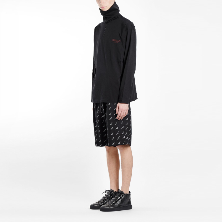 Мужское худи Balenciaga Logo (черное) — фото 2