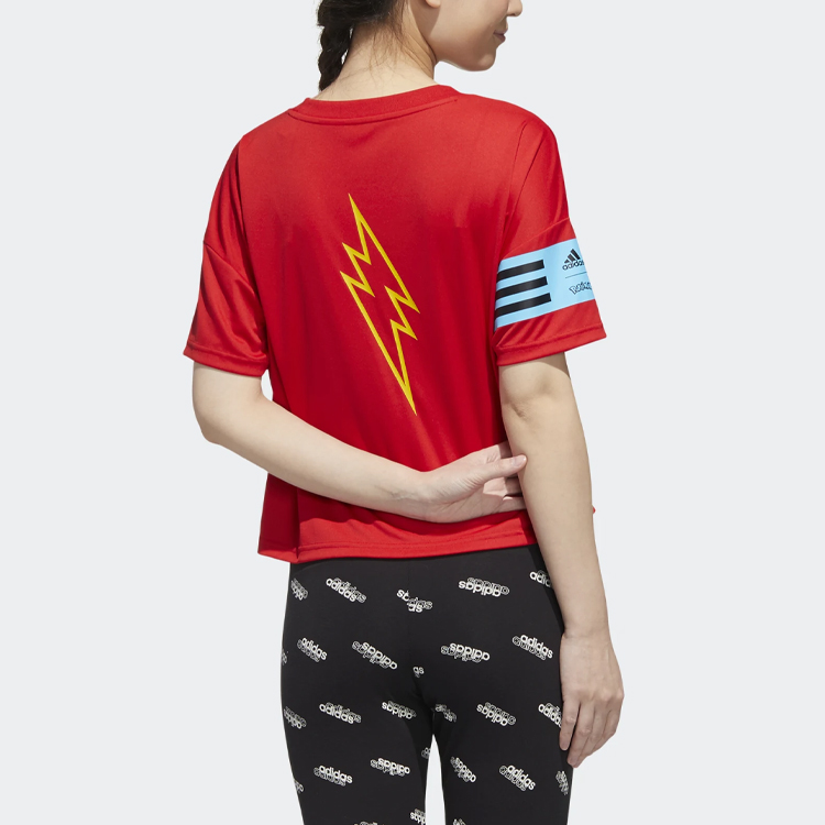 Женская футболка adidas x POKEMON/ (красный) — фото 4