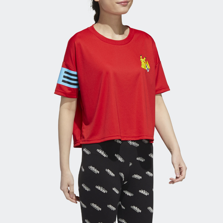 Женская футболка adidas x POKEMON/ (красный) — фото 6