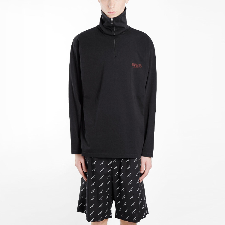 Мужское худи Balenciaga Logo (черное) — фото 4