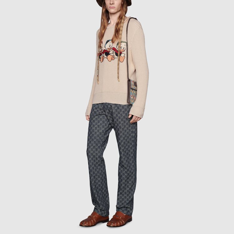 Мужской свитер Gucci x Disney/ (бежевый) — фото 5