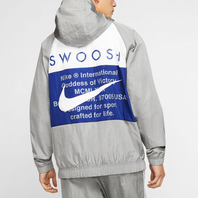 Мужская куртка Nike Swoosh (серая) — фото 3