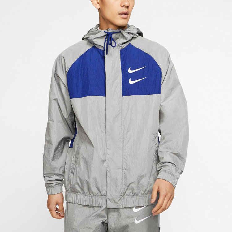 Мужская куртка Nike Swoosh (серая) — фото 4