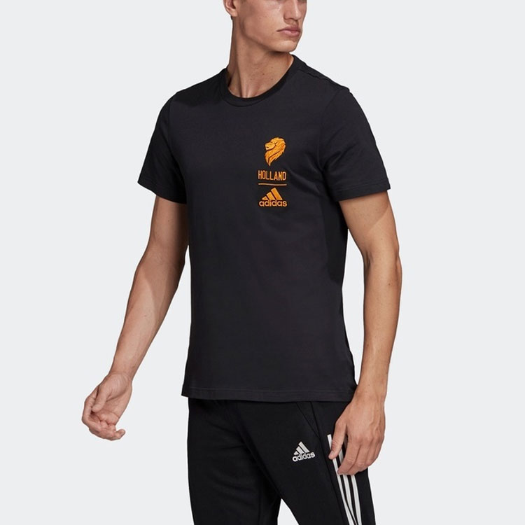 Мужская футболка adidas (оранжевая) — фото 5