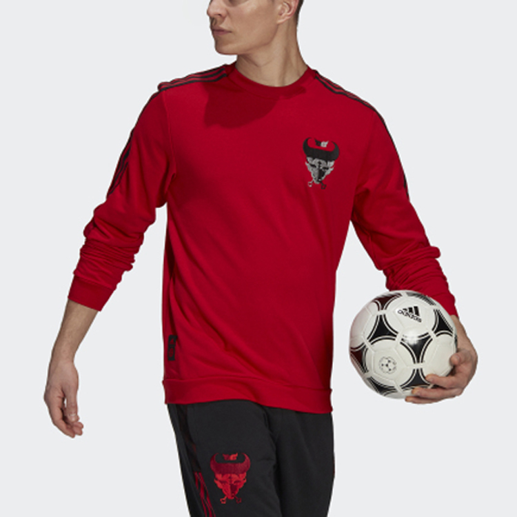 Мужское худи adidas CNY (красное) — фото 5