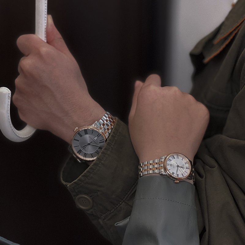 Унисекс часы TISSOT (серебристо-золотые) — фото 5