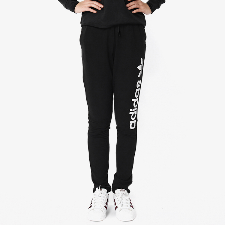 Женские брюки adidas originals Light Logo Tp (черные) — фото 3