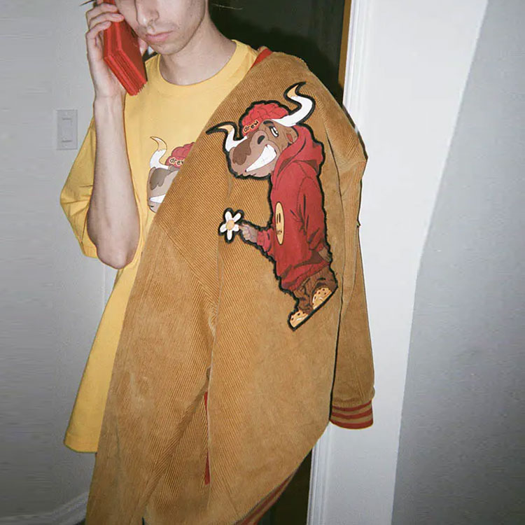 Drew House ox corduroy varsity jacket  ox   dijon 