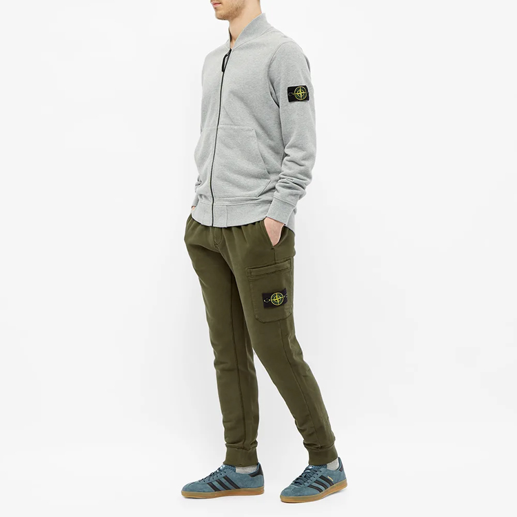 Мужские штаны STONE ISLAND (темно-зеленые) — фото 3
