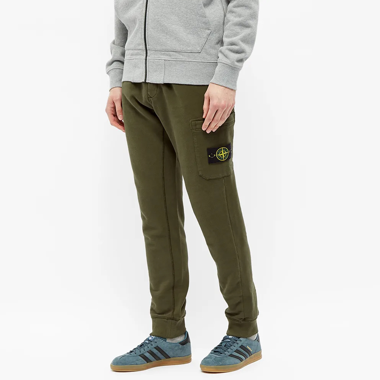 Мужские штаны STONE ISLAND (темно-зеленые) — фото 2