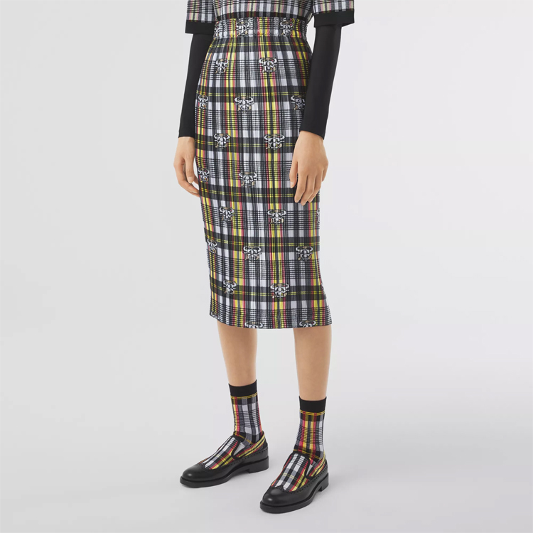 Женские юбка Burberry (желтый) — фото 2