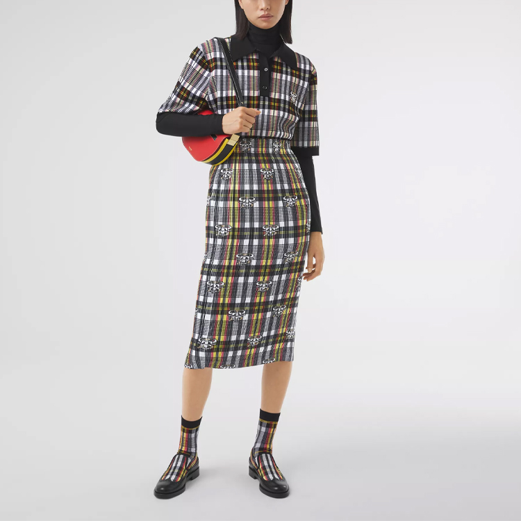 Женские юбка Burberry (желтый) — фото 5