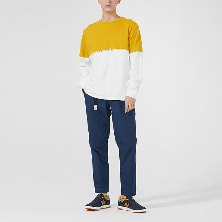 Мужское худи New Balance Athletics Pique Logo (желто-белое) — фото 2