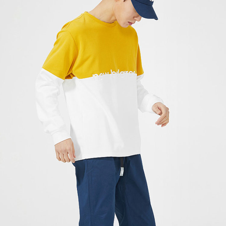 Мужское худи New Balance Athletics Pique Logo (желто-белое) — фото 5