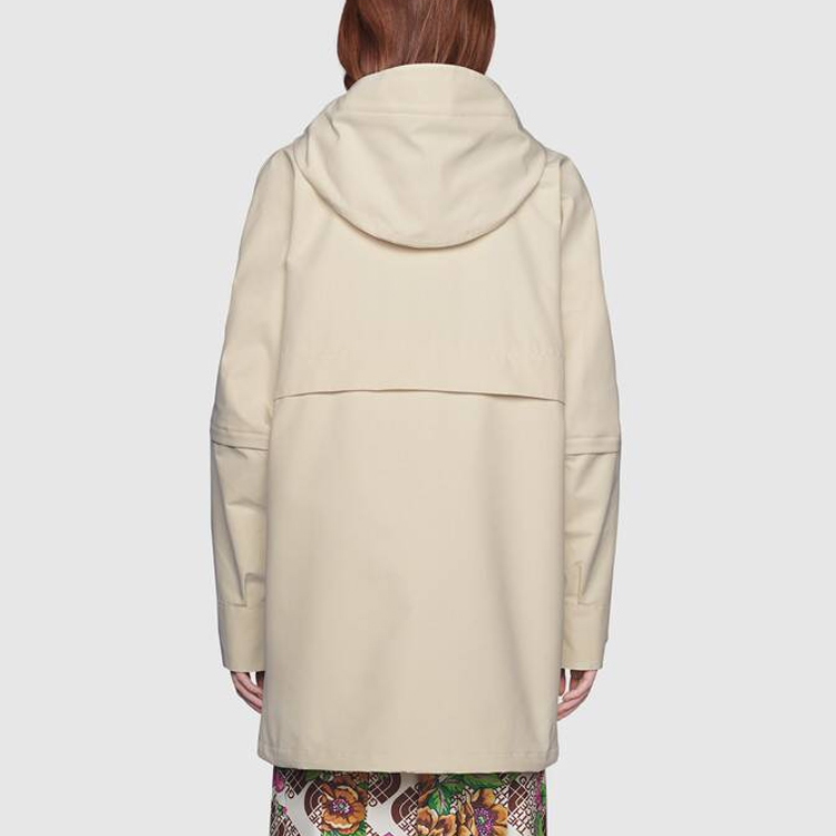 Женская куртка Gucci x THE NORTH FACE Windbreaker (белая) — фото 4