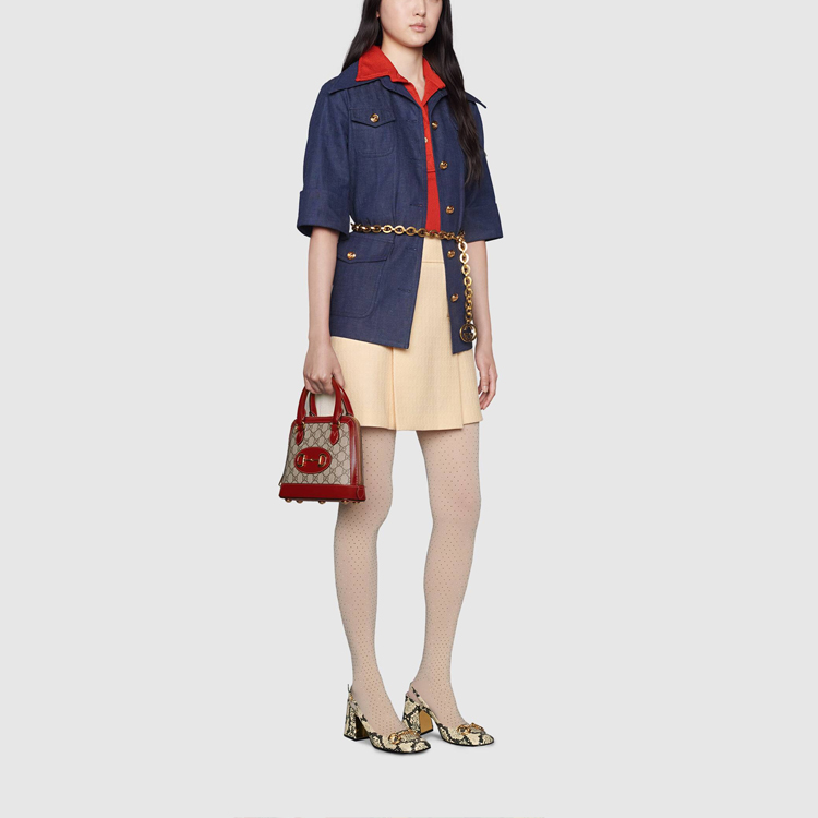 Женская юбка Gucci А-силуэта (белая) — фото 4