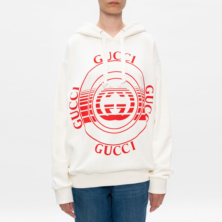 Женское худи Gucci Logo (белое) — фото 4