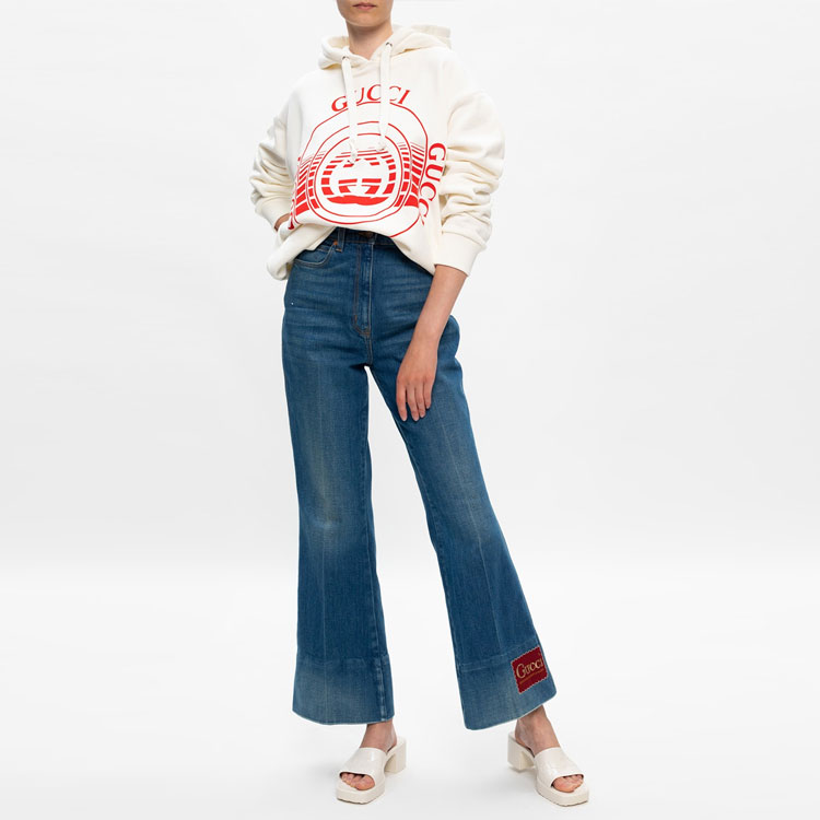 Женское худи Gucci Logo (белое) — фото 3