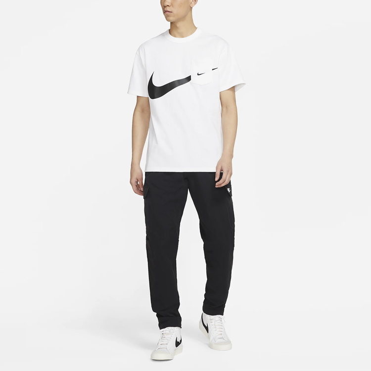 Мужская футболка Nike Sportswear Swoosh Logo (белая) — фото 3
