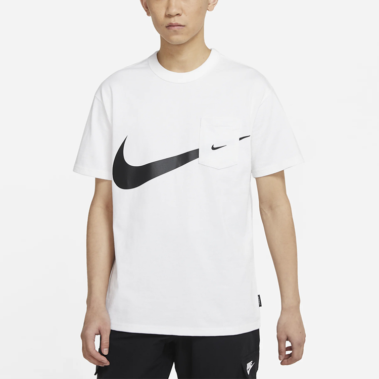 Мужская футболка Nike Sportswear Swoosh Logo (белая) — фото 5