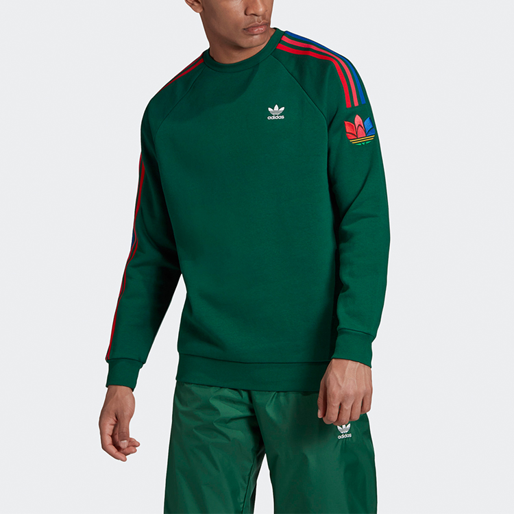 Мужской свитшот adidas originals (зеленый) — фото 3
