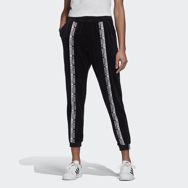 Женские штаны adidas originals Cuffed Pants (черные) — фото 3