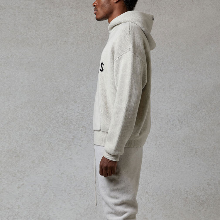 Худи Fear of God Essentials FW20 Knit Hoodi Oatmeal (овсяный) — фото 3