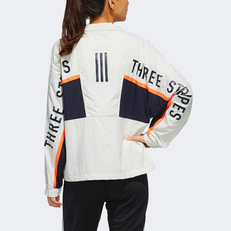 Женские куртка adidas Logo (серо-бежевый) — фото 5