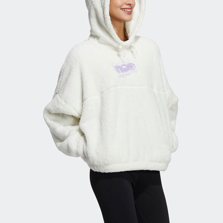 Женское худи adidas neo Hoodie (белое) — фото 5