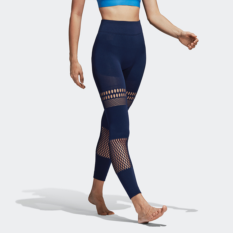 Женские леггинсы adidas x Stella McCartney Warpknit Tight (темно-синие) — фото 7