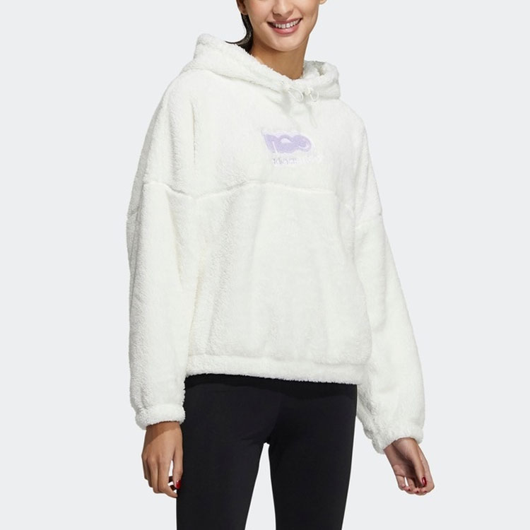 Женское худи adidas neo Hoodie (белое) — фото 3