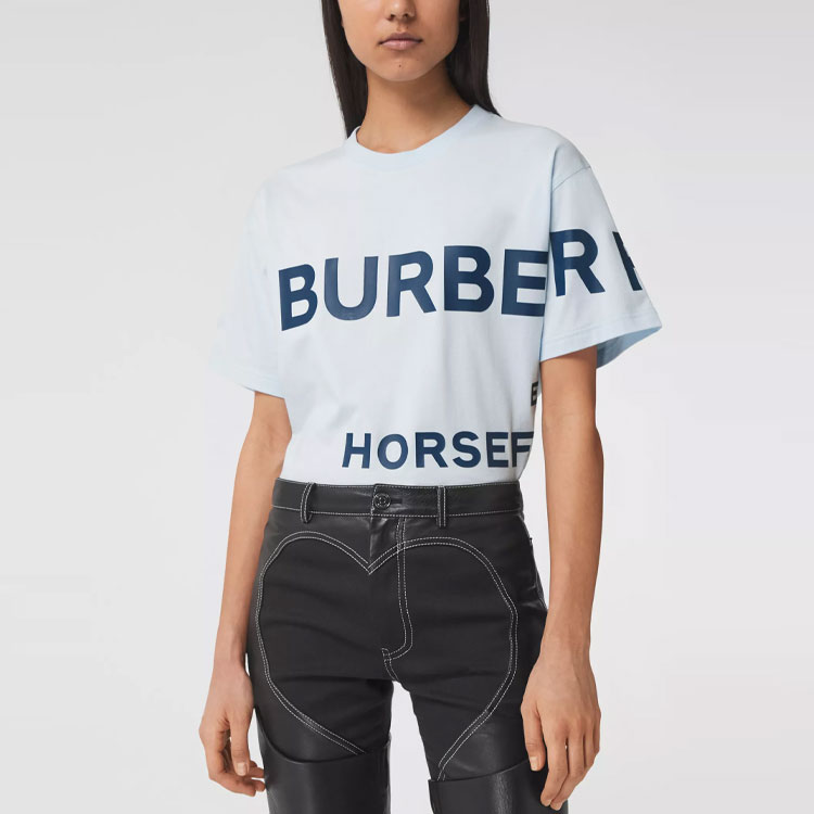 Женская футболка Burberry Logo T (белая) — фото 3