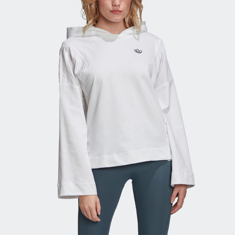 Женское худи adidas originals Logo (белый) — фото 3