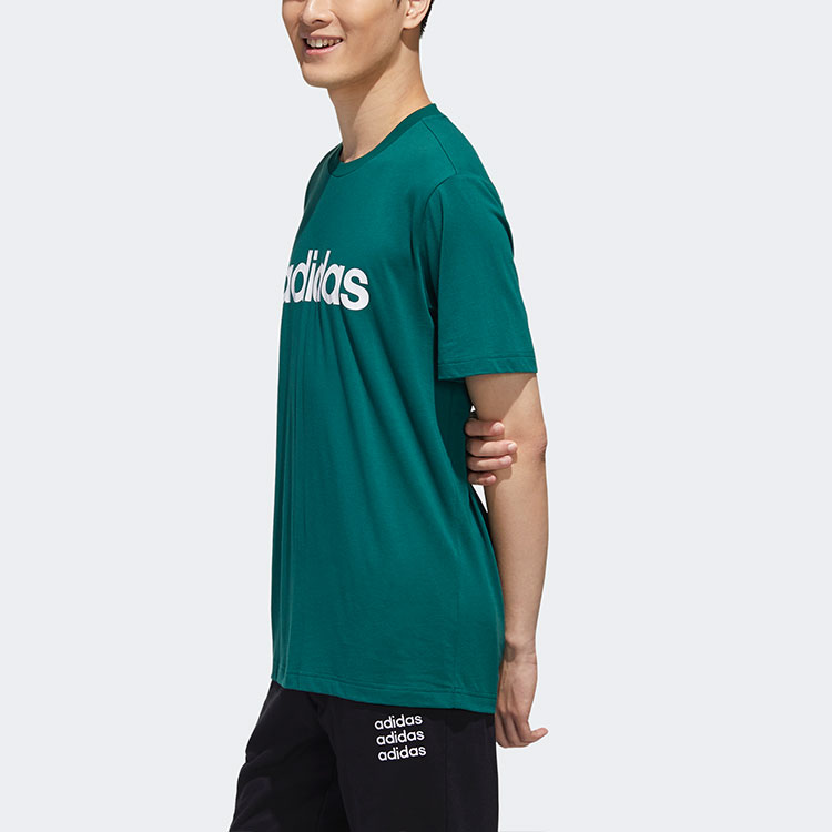 Мужская футболка adidas neo (зеленая) — фото 4