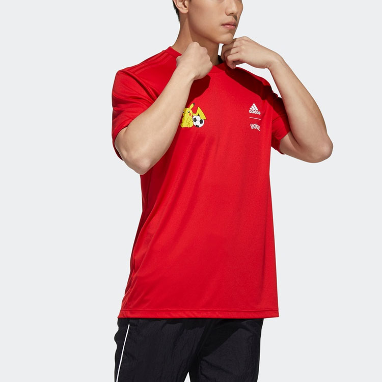 Мужская футболка adidas Тренировочная (красная) — фото 5