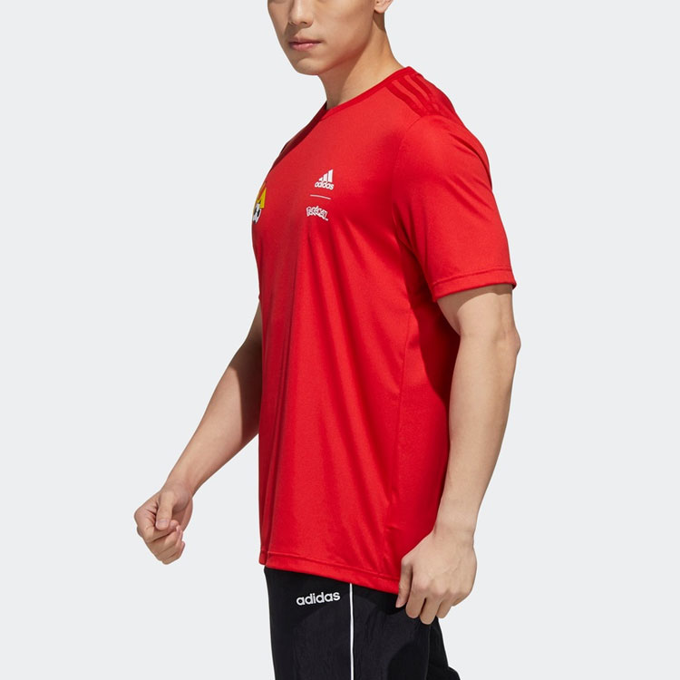 Мужская футболка adidas Тренировочная (красная) — фото 6