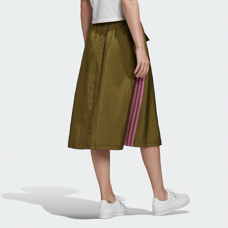 Женская юбка adidas originals Clover Skirt (оливковая) — фото 5