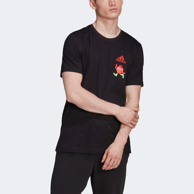 Мужская футболка adidas Embroidery (черная) — фото 3