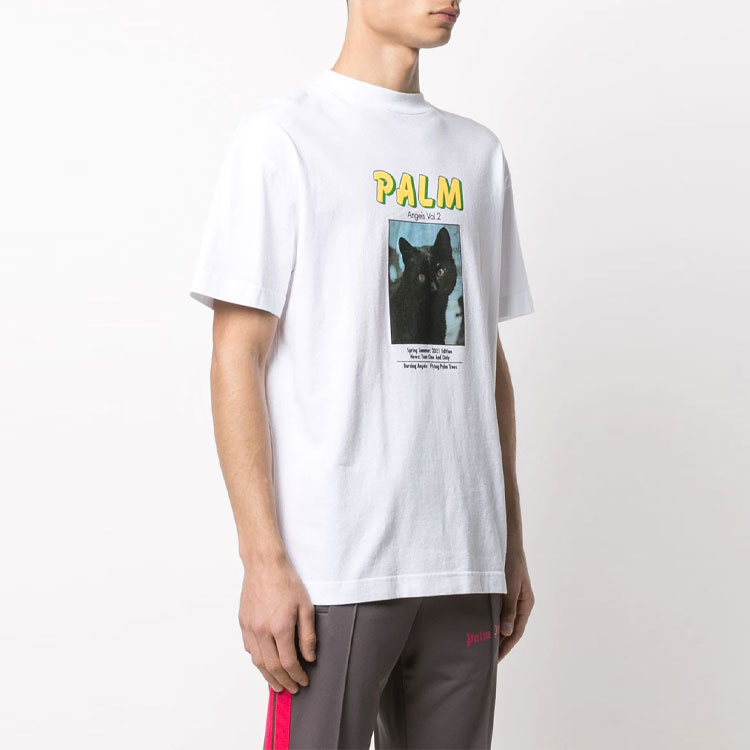 Мужская футболка PALM ANGELS SS21 (белая) — фото 4