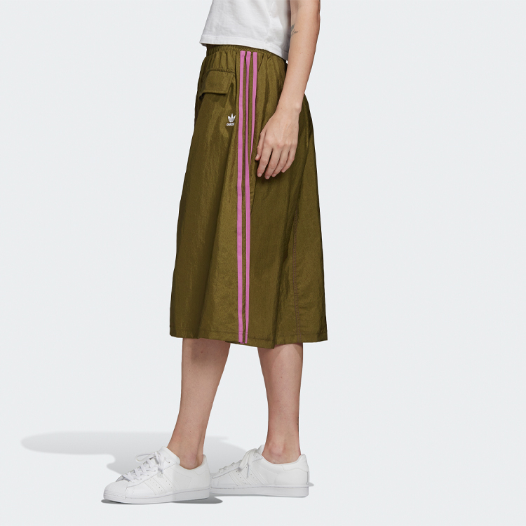 Женская юбка adidas originals Clover Skirt (оливковая) — фото 6