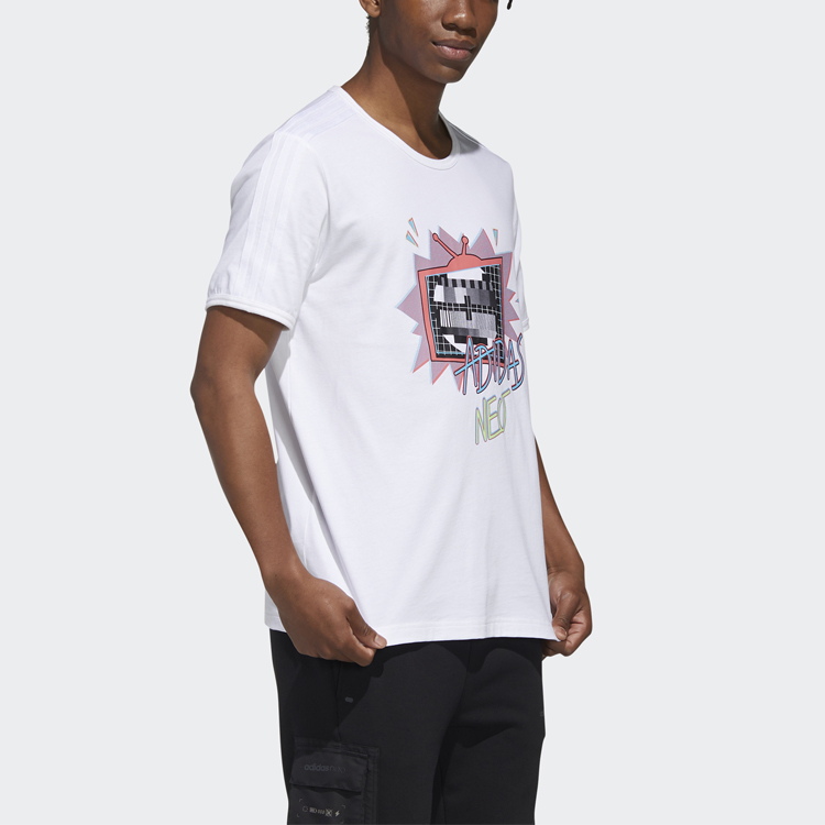 Мужская футболка adidas neo T (белая) — фото 5