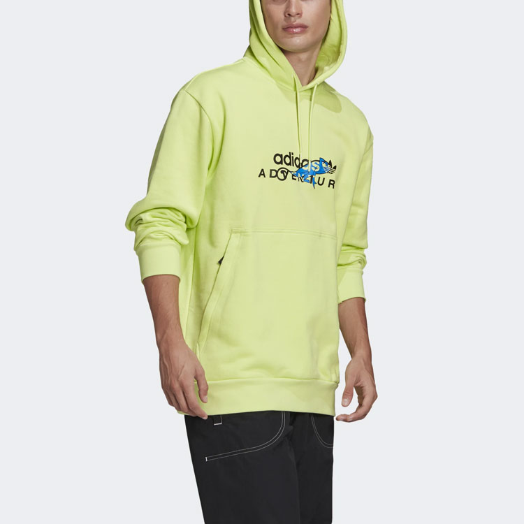 Мужское худи adidas Adv Logo Hoody (желтое) — фото 4