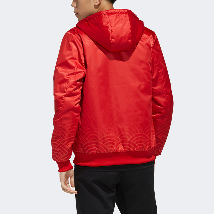 Мужская куртка adidas Neo Двусторонняя (красная) — фото 5