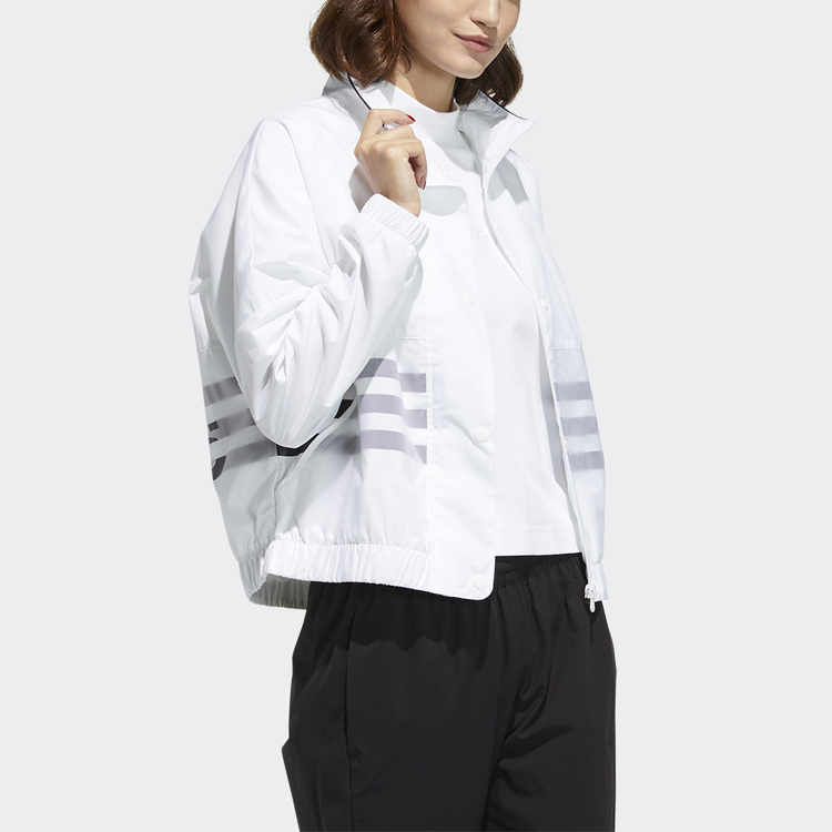 Женская куртка adidas neo W CS Mar TT (белая) — фото 4