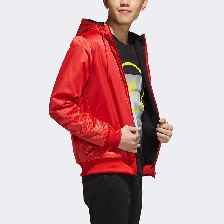 Мужская куртка adidas Neo Двусторонняя (красная) — фото 6