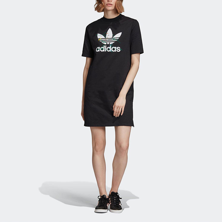 Женское платье adidas originals Logo (черное) — фото 6
