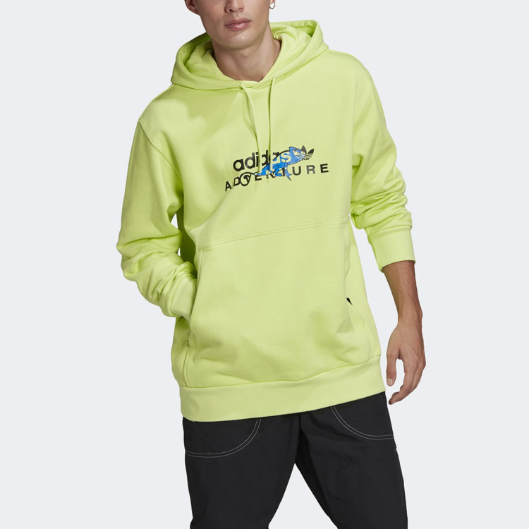 Мужское худи adidas Adv Logo Hoody (желтое) — фото 3